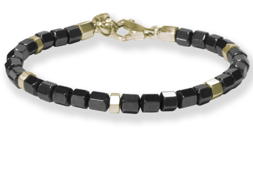 Borsari Gioielli heren armband, BR-TIBET43. Met Hematiet Edelsteen.. - 22610