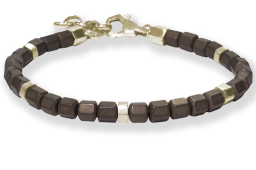 Borsari Gioielli heren armband, BR-TIBET58. Met Hematiet Edelsteen.. - 22611