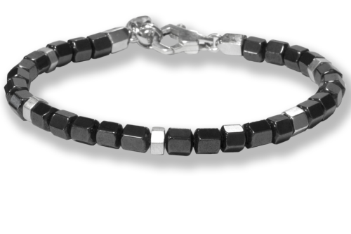Borsari Gioielli heren armband, BR-TIBET40. Met Hematiet Edelsteen. - 22612