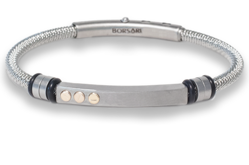 Borsari Gioielli heren armband, BR-STAU02 Edelstaal - 22619