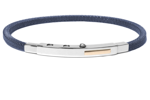 Borsari Gioielli heren armband, BR-ATLA18B Blauw PVD coated Edelstaal - 22621