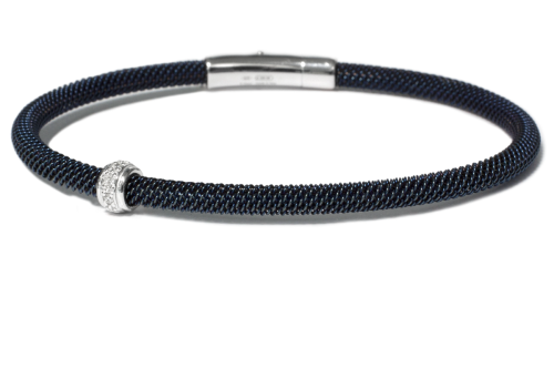 Borsari Gioielli heren armband, BR-DAM18BRB Blauw PVD coated Edelstaal - 22624