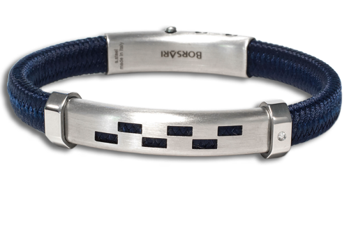 Borsari Gioielli heren armband, BR-NAUTICO08 Blauw - 22625