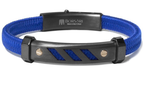 Borsari Gioielli heren armband, BR-NAUTICO15 Blauw - 22629