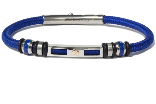 Borsari Gioielli heren armband, BR-NAUTICO36 Blauw - 22632