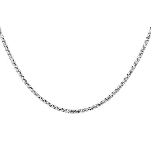 HC Collier, zilver/oxie venetiaans bol 2,0mm. (lengte: 50cm.) - 22671