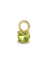 Oorbedels, 14krt.goud met peridot (4mm.) - 22675