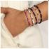 My Bendel Armband, Elastische Edelstaal Vergulde Kralenarmband met Howlite Edelstenen (Small) - 22739