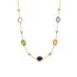 Collier, 14krt.goud met natuurlijke kleurstenen (lengte: 41-45 cm.) - 22740