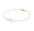 Jackie Armband, 14krt.goud Double Heart  (lengte verstelbaar: 16-17,5cm.) - 22746