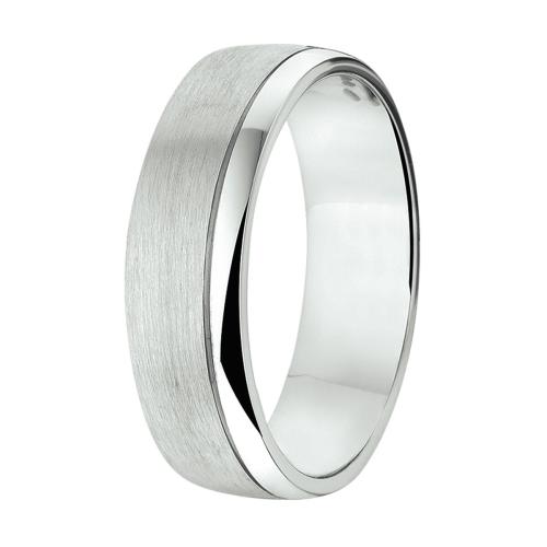 Amorio Ring, model A206 (breedte 6mm.)  GLADDE RING maat 19 - 22756