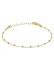 HC Armband, zilver verguld bolletjes  16-19cm.) - 22760