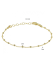 HC Armband, zilver verguld bolletjes  16-19cm.) - 22760