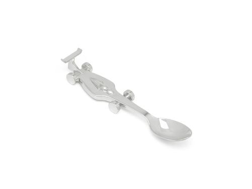 Kinderbestek, Dwarslepel Raceauto verzilverd gelakt (15,2x2,9x2,3cm.) - 22769