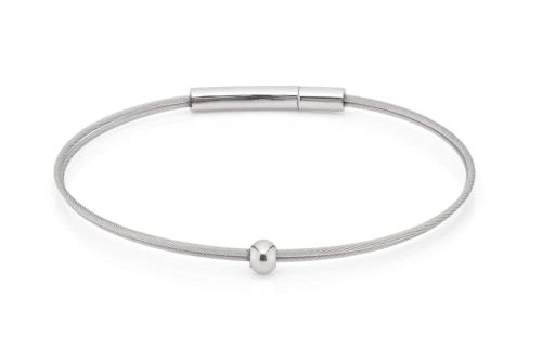CLIC, Thinking of You edelstalen armband met groene Agaat. - 22796