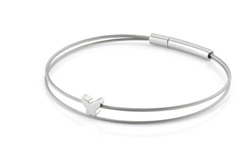 CLIC, Thinking of You edelstalen armband met Vlinder. - 22801