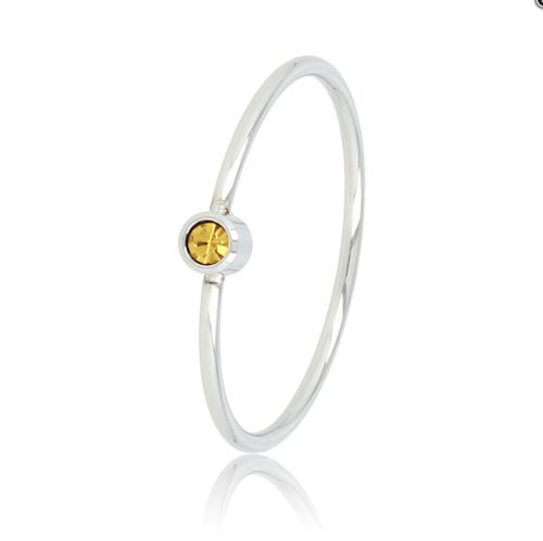 My Bendel Ring, edelstaal met gele kleursteen - 22823