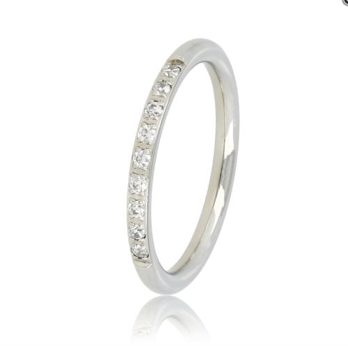 My Bendel Ring, edelstaal met wit zirkonia - 22824