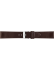 Genuine leather flat watch strap. Brown - 22833