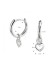 Oorringen, zilver gerhodineerd met hart - 22879