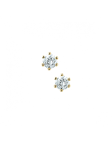 HC Oorknoppen, 14krt.goud met zirkonia (3,5mm.) - 22920