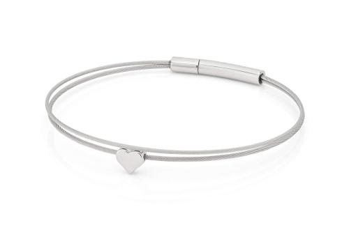 CLIC, Thinking of You edelstalen armband met Hartje (lengte: 18cm.) - 22937