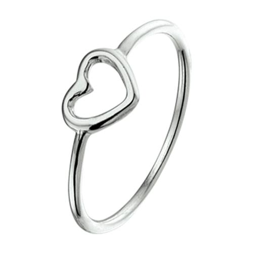 HC Ring, zilver met open hart (maat 14,25) - 22951