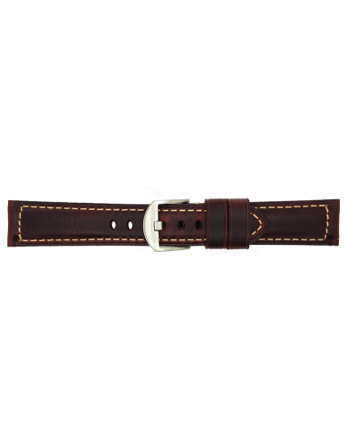 High quality Top Grain Leather Watch Band. Genuine Italian calf leatherskin watch strap. - 23010