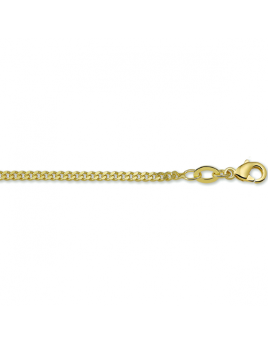 Collier, double gourmetteschakel (lengte: 50cm.) - 23050