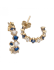 SWING Jewels Oorstekers, 14krt.goud met wit en blauw zirconia (10x3,5mm.) - 23065