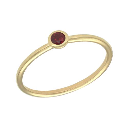 Swing Jewels Ring, 14krt.goud met Granaat Birthstone Januari (maat 56) - 23066