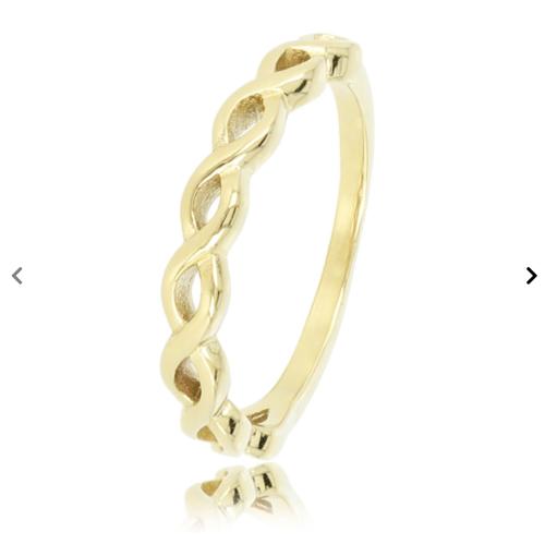 My Bendel Ring, edelstaal verguld met schakelmotief - 23079