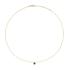 Jackie Collier, 14krt.goud "Black Agate Necklace" (lengte: 40-45mm.) - 23113