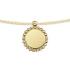 Jackie Collier, 14krt.goud "Sunflower Engraving Necklace" (lengte: 40-45mm.) - 23114