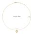 Jackie Collier, 14krt.goud "Sunflower Engraving Necklace" (lengte: 40-45mm.) - 23114