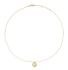 Jackie Collier, 14krt.goud "Sunflower Engraving Necklace" (lengte: 40-45mm.) - 23114