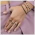 My Bendel Ring, edelstaal verguld met zwarte glasparel - 23123