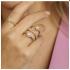 My Bendel Ring, edelstaal verguld met roze glasparel - 23124