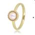 My Bendel Ring, edelstaal verguld met roze glasparel - 23124