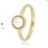 My Bendel Ring, edelstaal verguld met witte glasparel - 23125