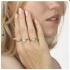 My Bendel Ring, edelstaal verguld met witte glasparel - 23125