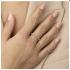 My Bendel Ring, edelstaal verguld met witte glasparels - 23126