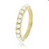 My Bendel Ring, edelstaal verguld met witte glasparels - 23126