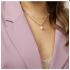 My Bendel Collier, edelstaal verguld met glasparels (lengte: 40-45cm.) - 23128