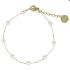 My Bendel Armband, edelstaal verguld met glasparels (lengte: 15,5-20,5cm.) - 23129