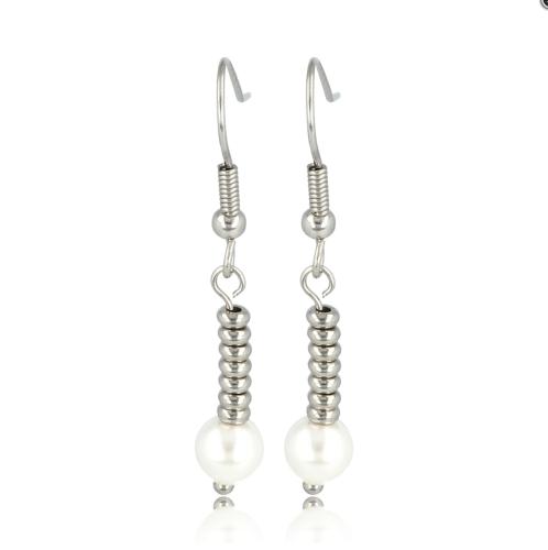 My Bendel Oorhangers, edelstaal met glasparel - 23137