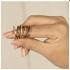 My Bendel Ring, 14 krt.verguld edelstaal met gekleurd zirkonia (2mm.breed) - 23141