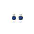 HC Oorknoppen, 14krt.goud met saffier en diamant (totaal 0,015ct.) - 23145