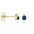 HC Oorknoppen, 14krt.goud met saffier en diamant (totaal 0,015ct.) - 23145