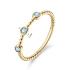 Jackie Ring,14krt.goud met London Blue Topaas "Triple" - 23179